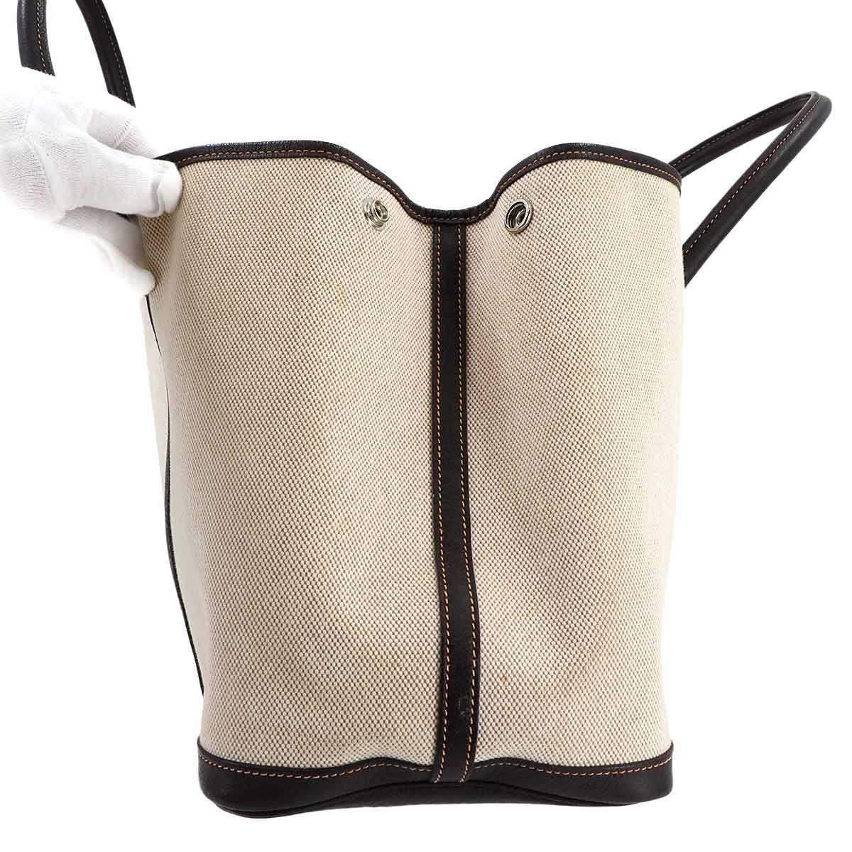 Garden Party PM Tote Bag Toile H Natural Marron Purse