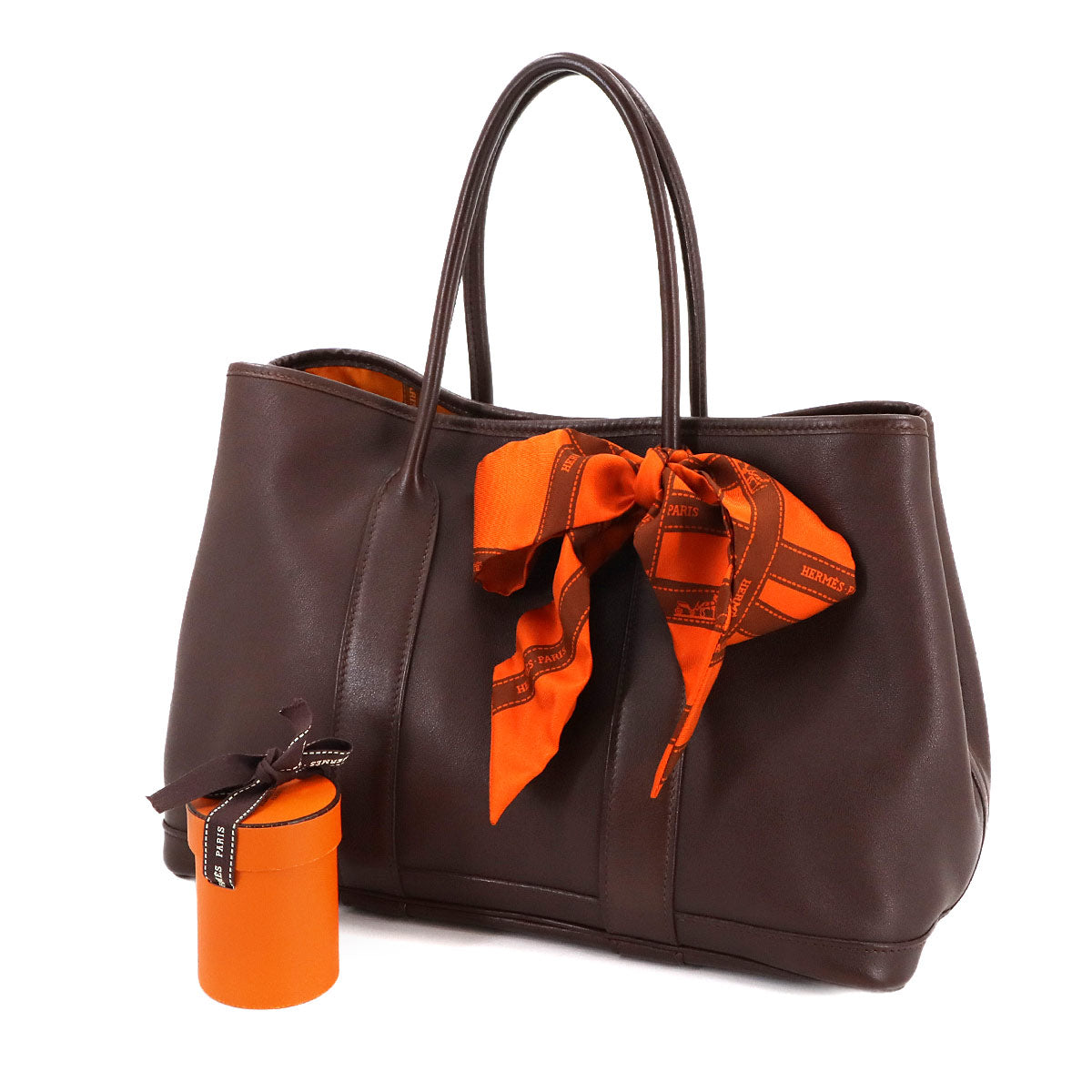 Garden Twilly 30 TPM Tote Bag Swift Leather Havane Purse