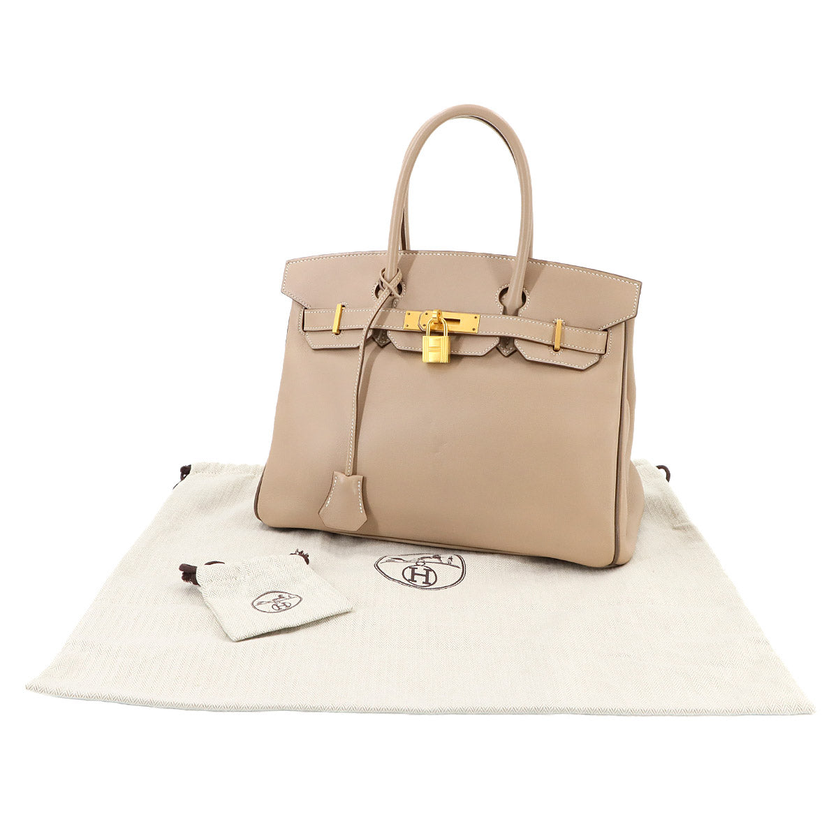 Birkin 30 Hand Bag Veau Swift Argile Etoupe Purse