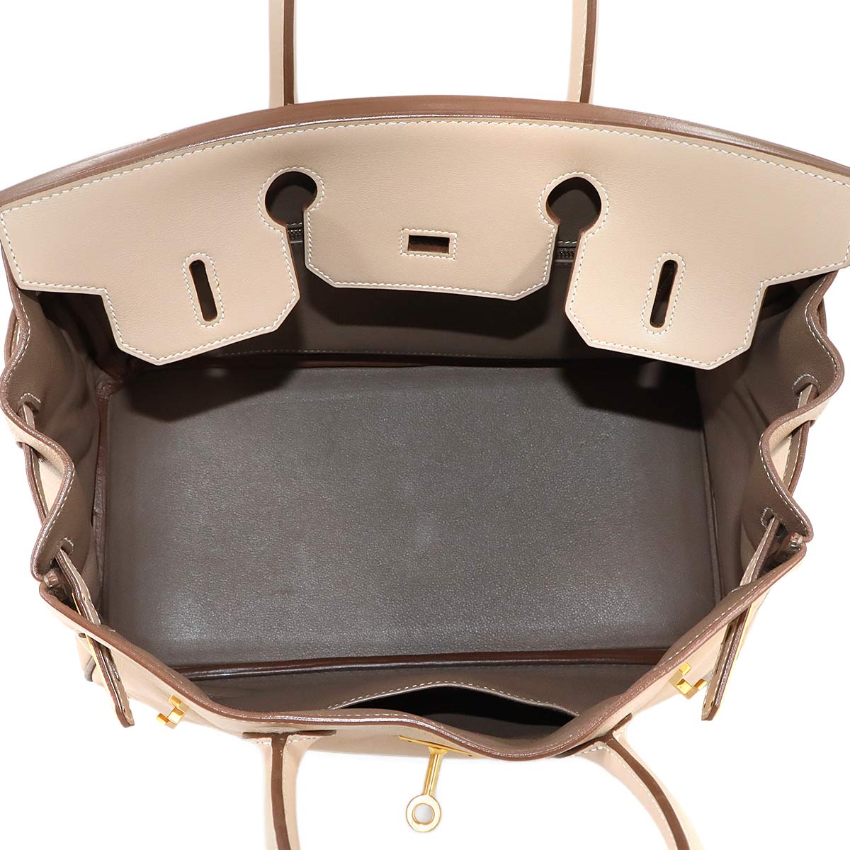 Birkin 30 Hand Bag Veau Swift Argile Etoupe Purse