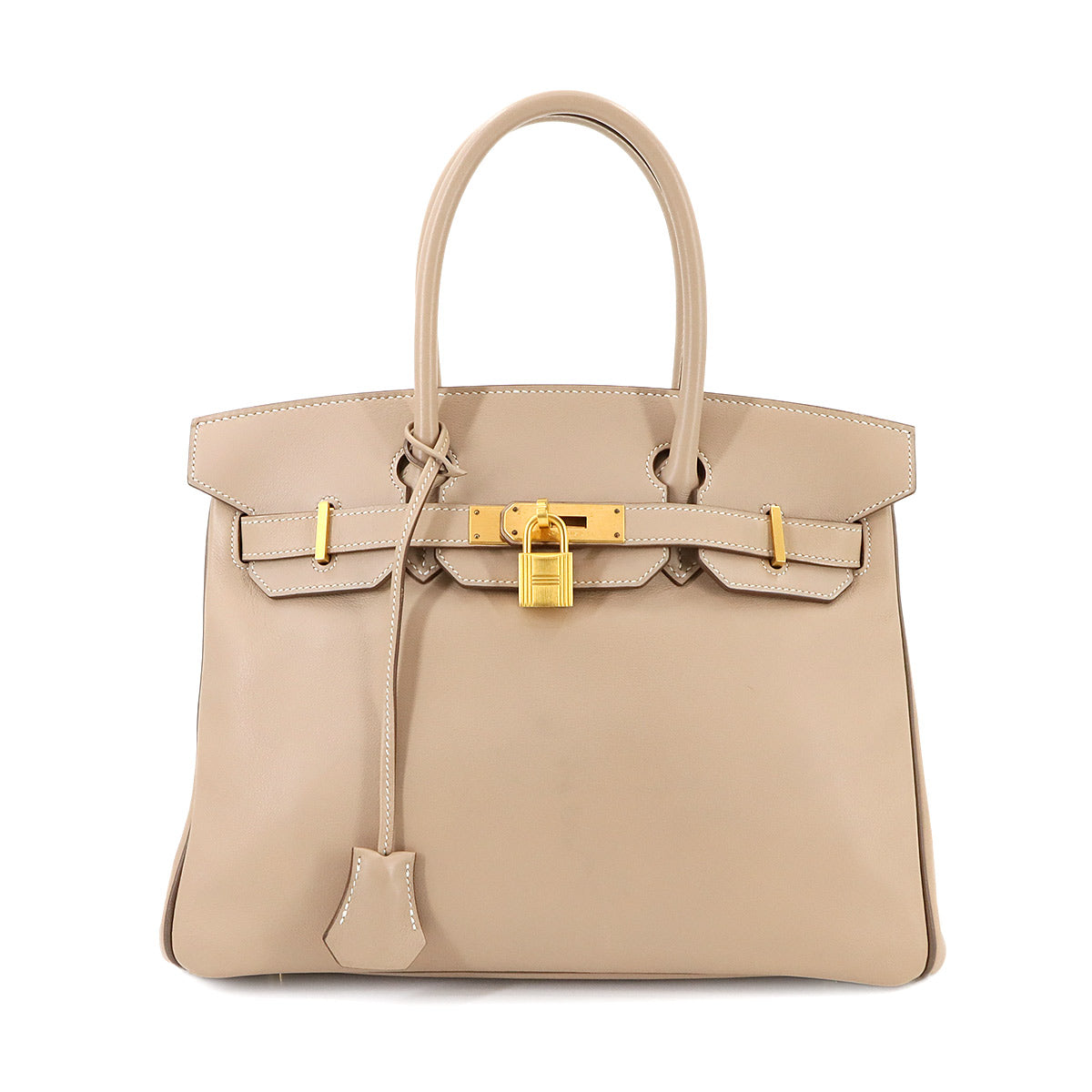 Birkin 30 Hand Bag Veau Swift Argile Etoupe Purse