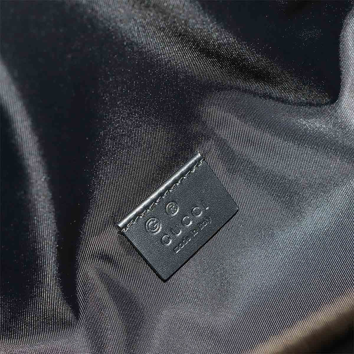 Web Stripe Belt Bag Nylon canvas Leather Black 630920