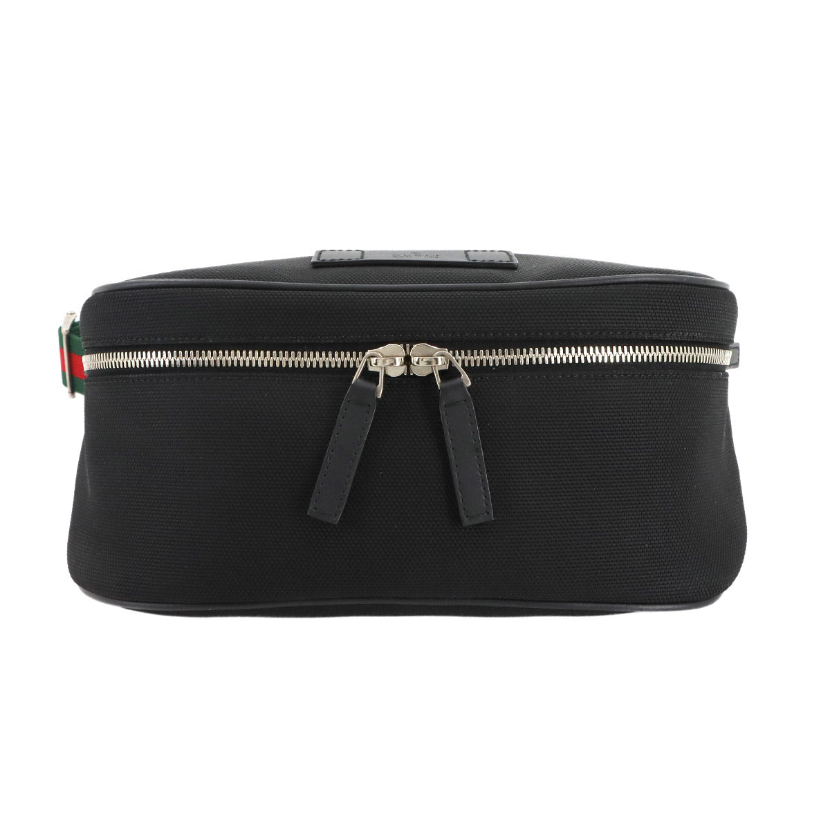 Web Stripe Belt Bag Nylon canvas Leather Black 630920