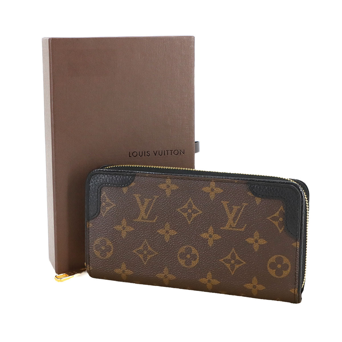 Monogram Zippy Wallet Retiro Leather Noir M61855