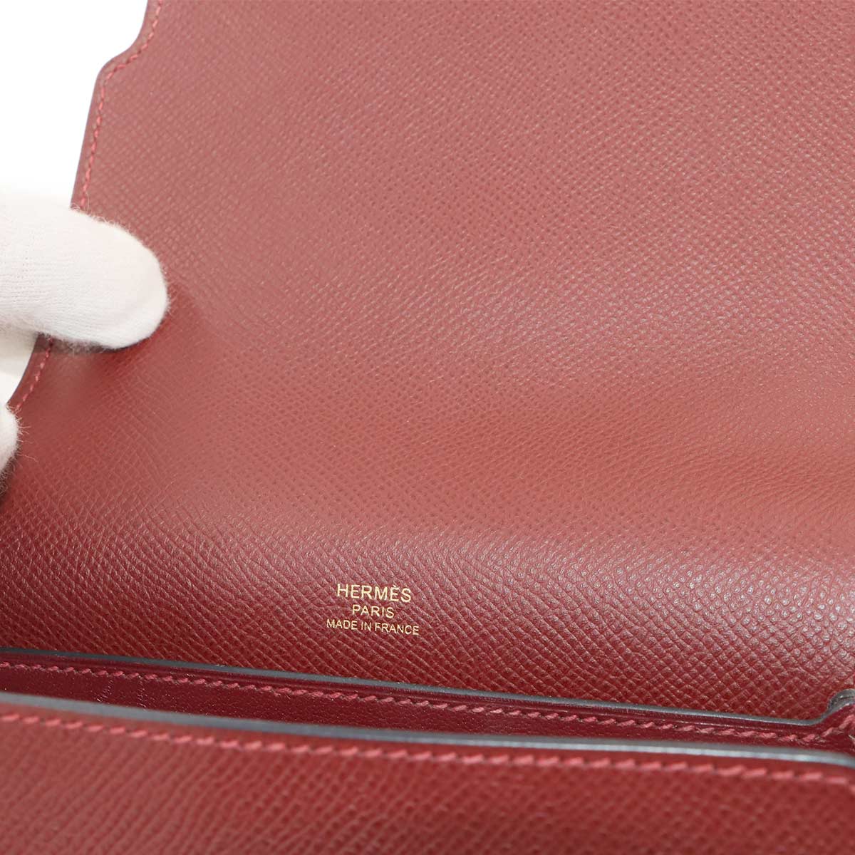Octagon Shoulder Bag Epsom Rouge H Rocabar