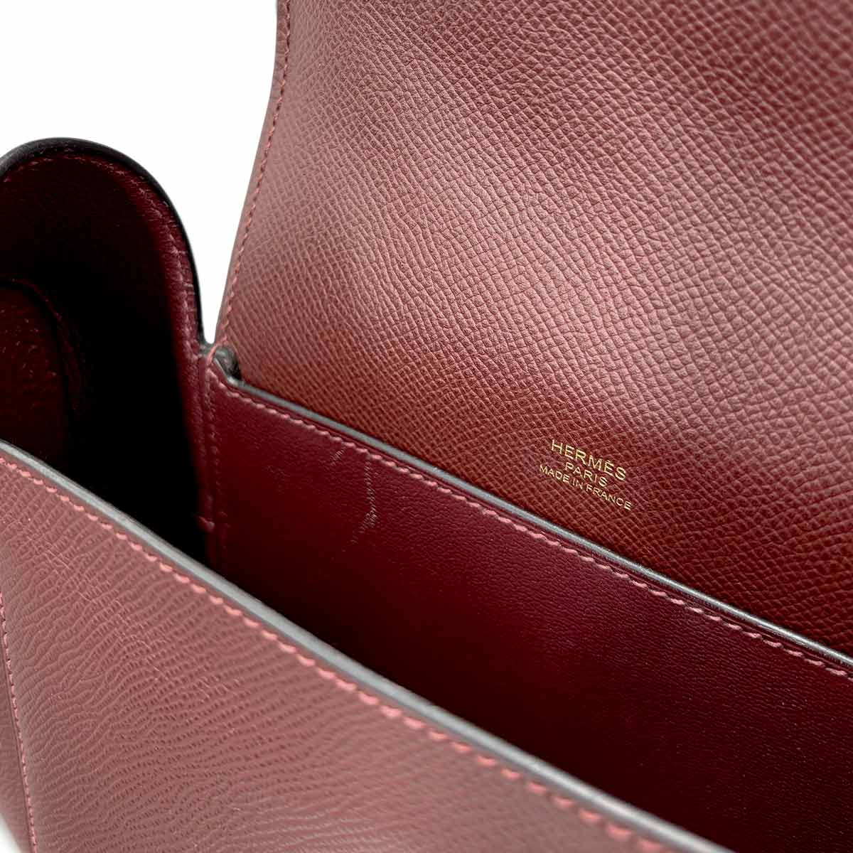 Octagon Shoulder Bag Epsom Rouge H Rocabar