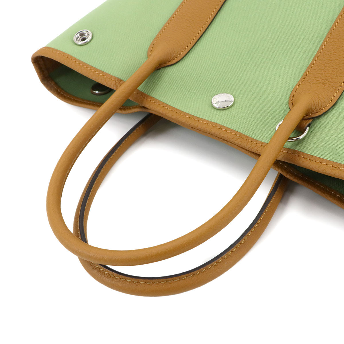 Garden File PM Tote Shoulder Bag Toile Oficier Vert criquet