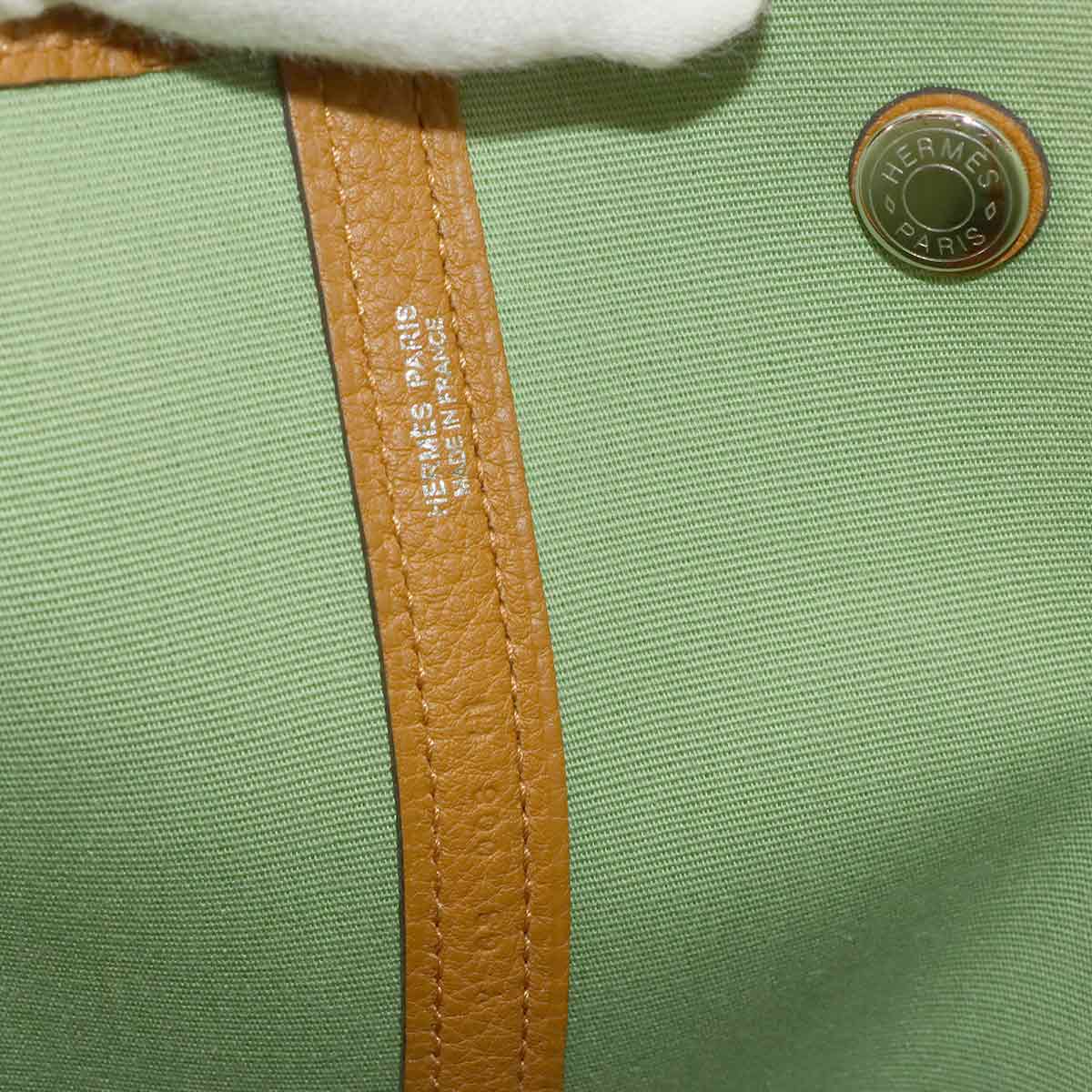 Garden File PM Tote Shoulder Bag Toile Oficier Vert criquet