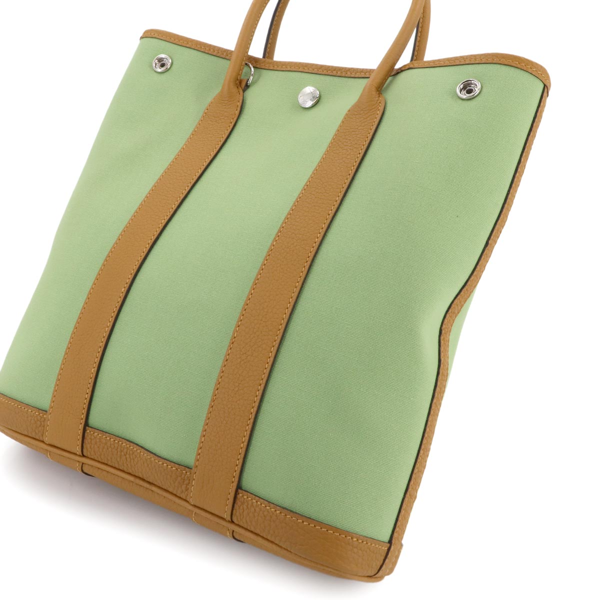 Garden File PM Tote Shoulder Bag Toile Oficier Vert criquet