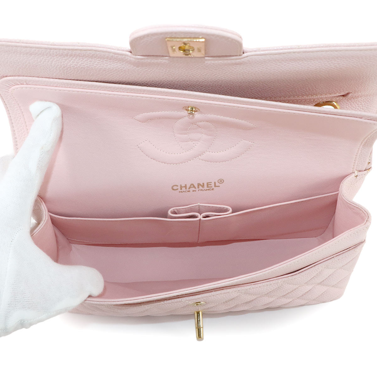 Matelasse 25 Chain Shoulder Bag Leather Pink A01112 Purse