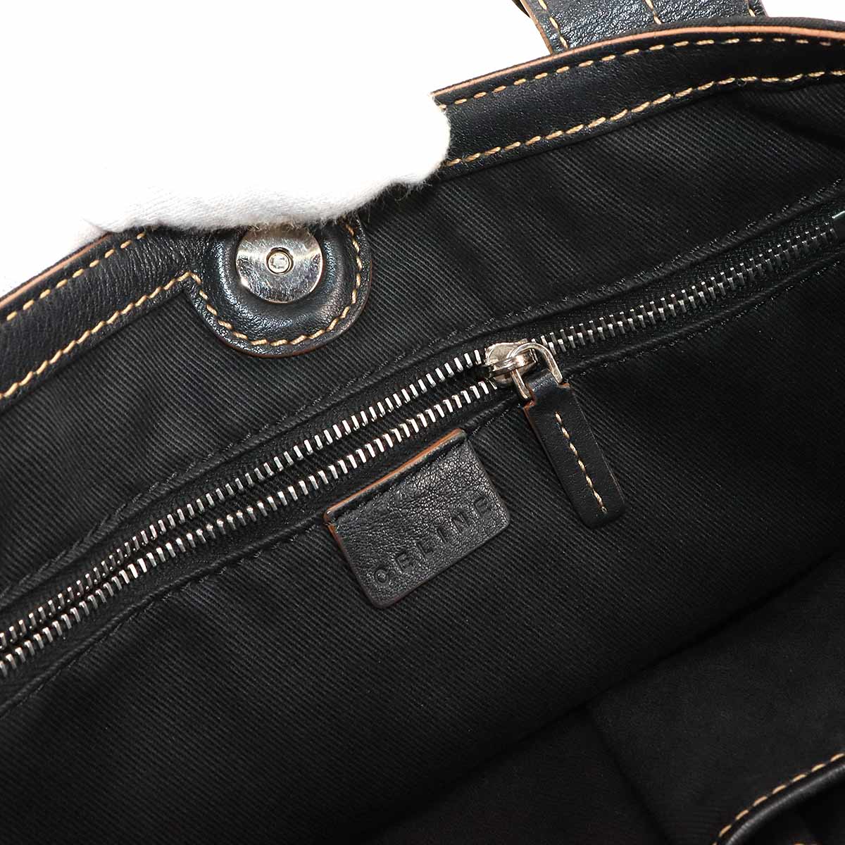 Macadam Tote Bag Nylon Leather Black Vintage Purse