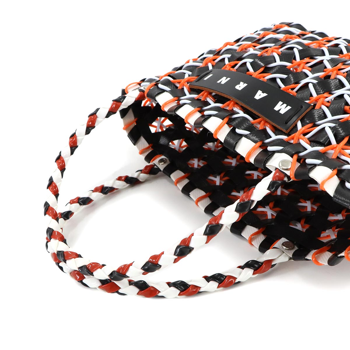 Marni Market Cake Basket Hand Bag Polypropylene Black