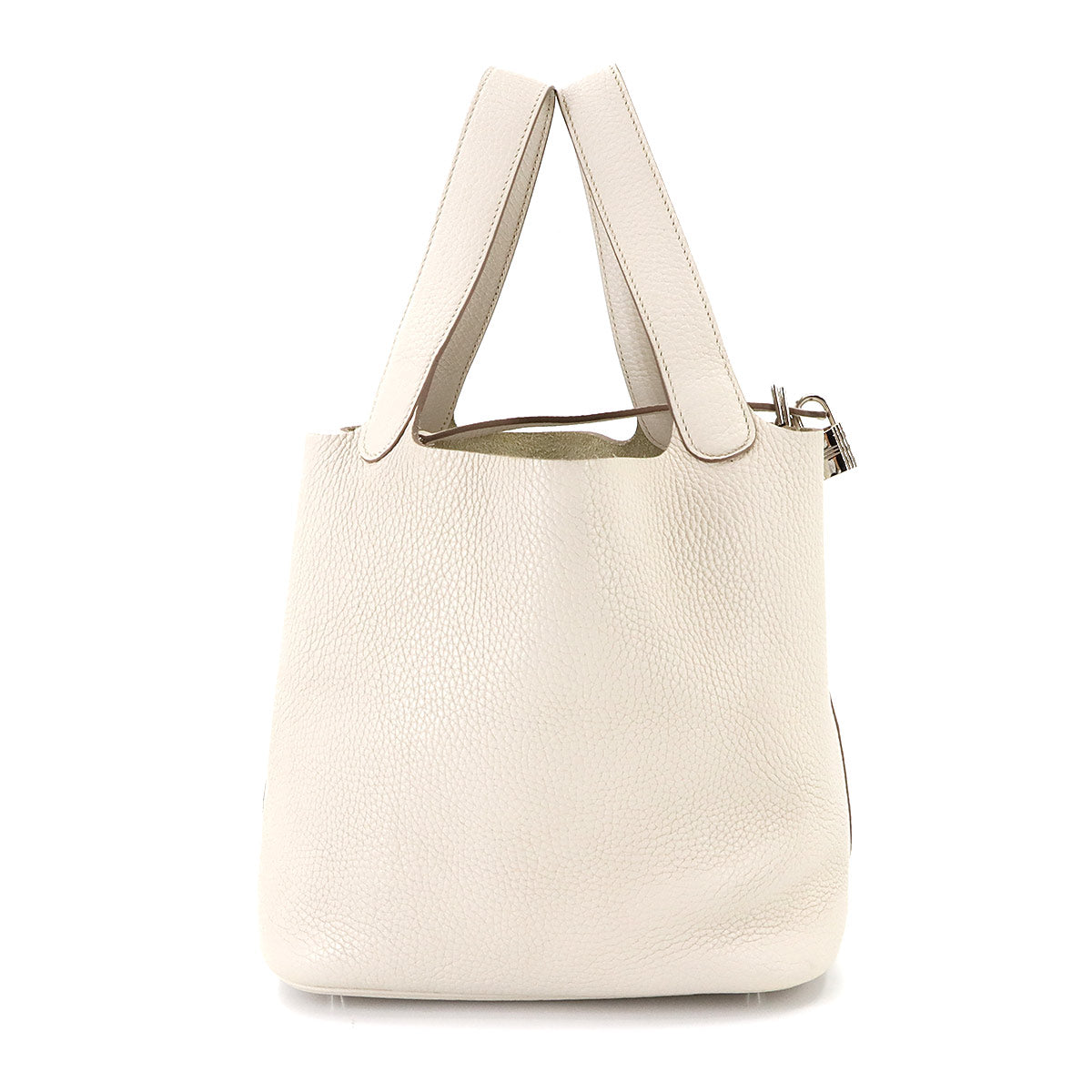 Picotin Lock MM Hand Bag Taurillon Clemence Beton Purse