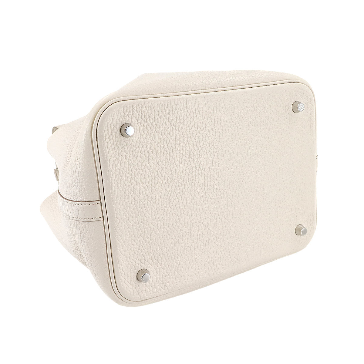 Picotin Lock MM Hand Bag Taurillon Clemence Beton Purse