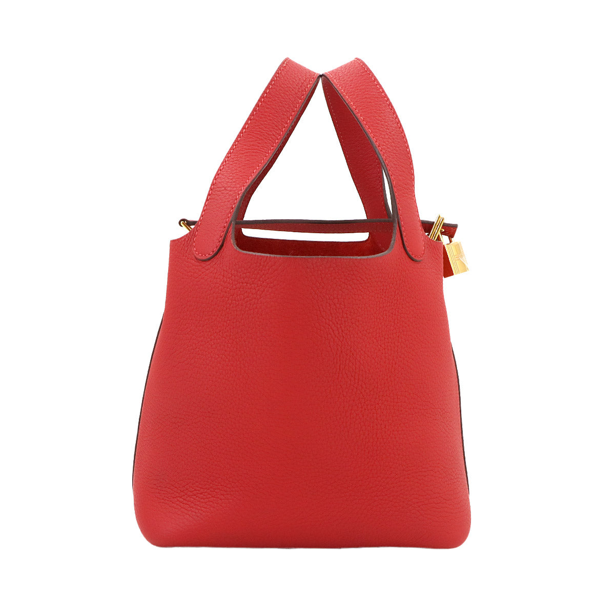 Picotin Lock PM Hand Bag Taurillon Clemence Rouge Casaque