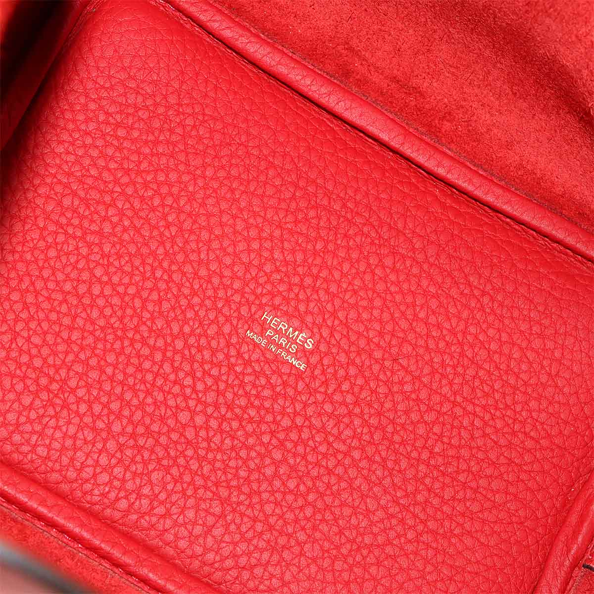 Picotin Lock PM Hand Bag Taurillon Clemence Rouge Casaque