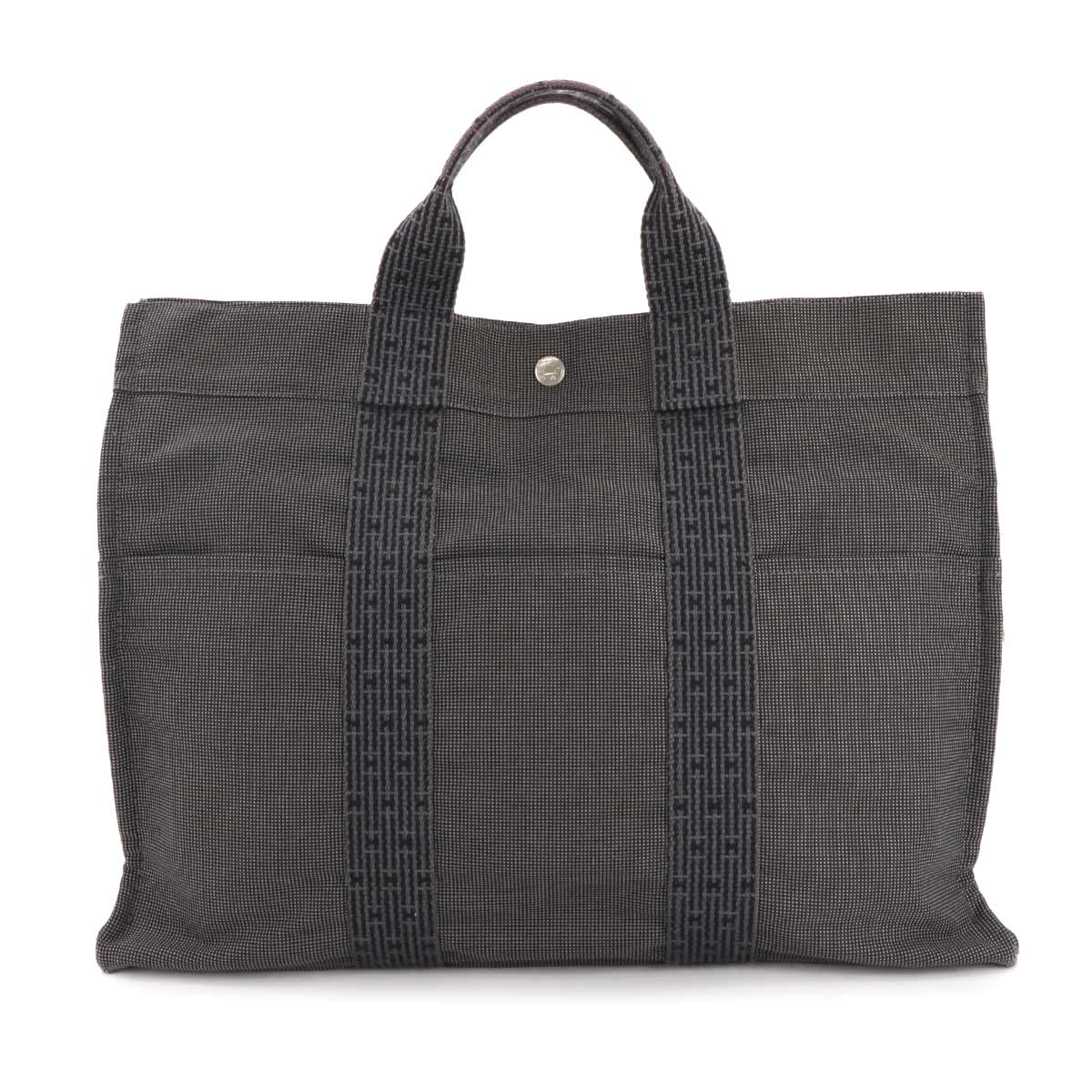 Herline Tote MM Bag Canvas Gray Unisex Purse