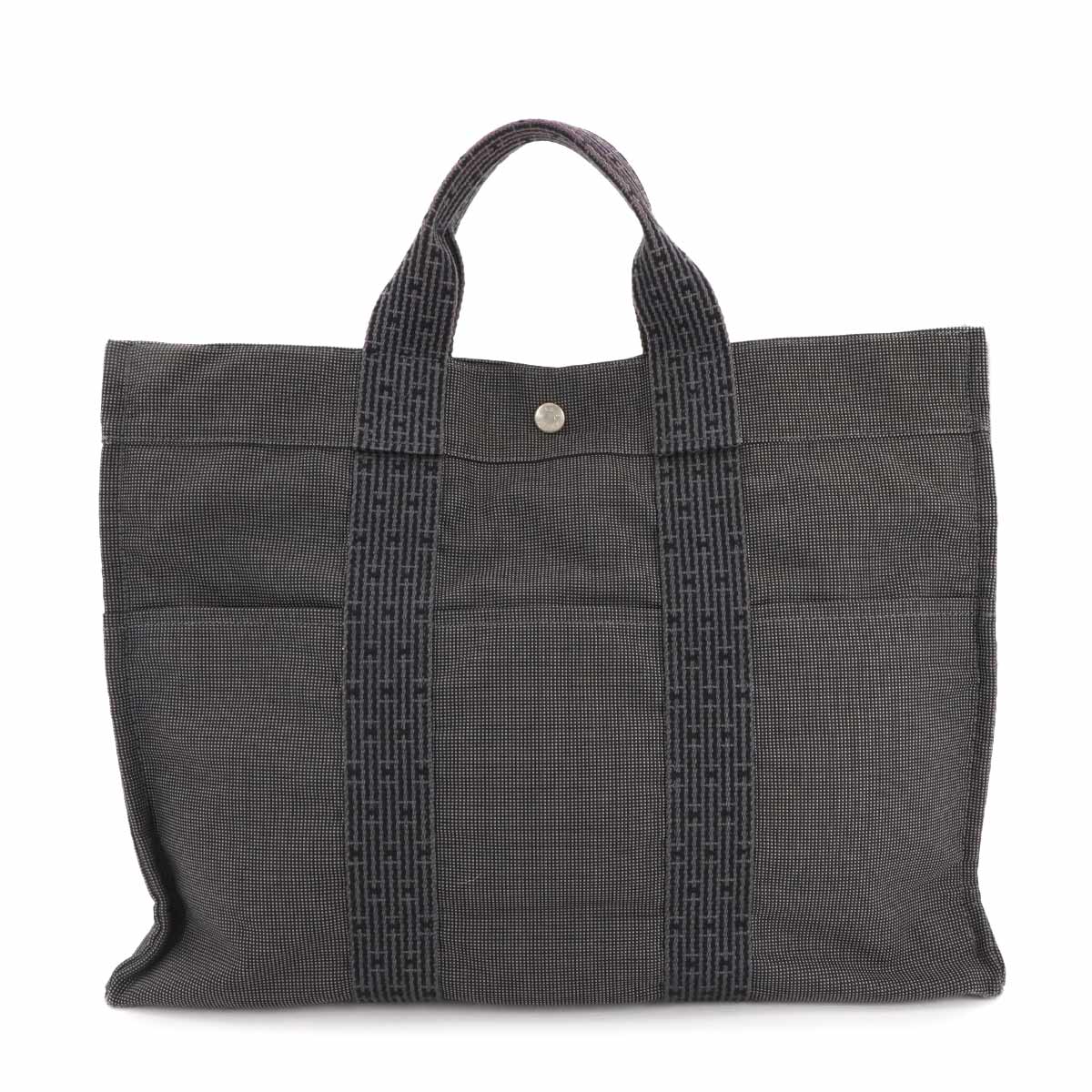 Herline Tote MM Bag Canvas Gray Unisex Purse
