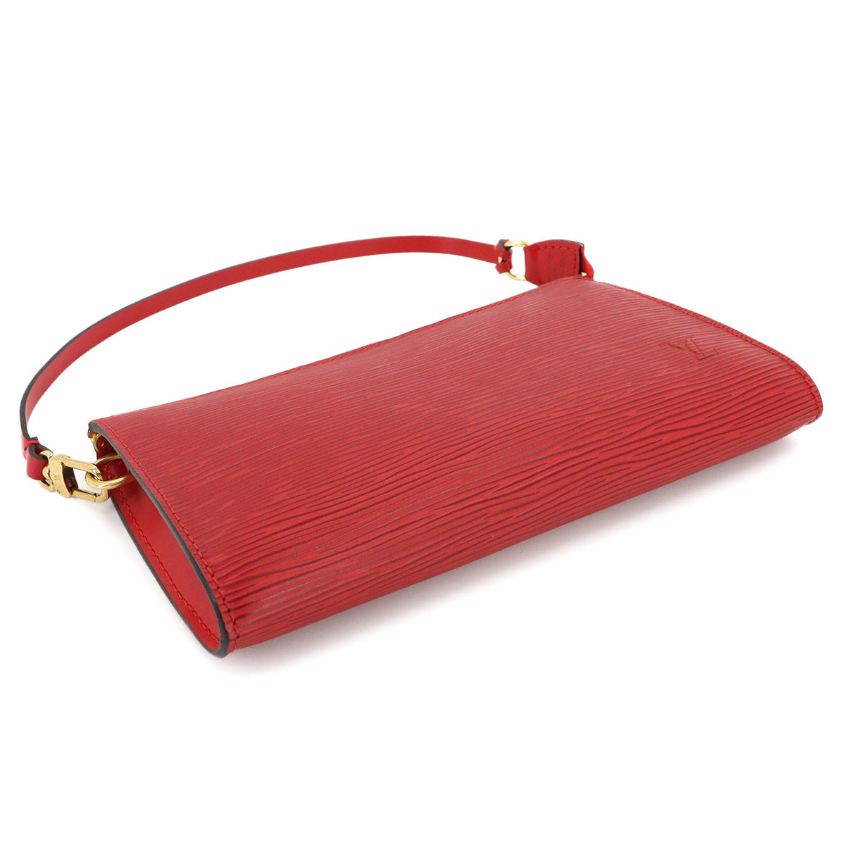 Epi Pochette Accessoires Hand Bag Castilian Red M52947