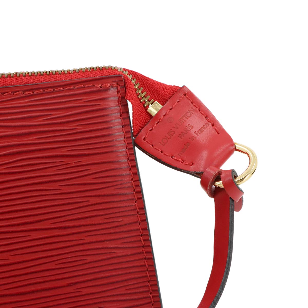 Epi Pochette Accessoires Hand Bag Castilian Red M52947