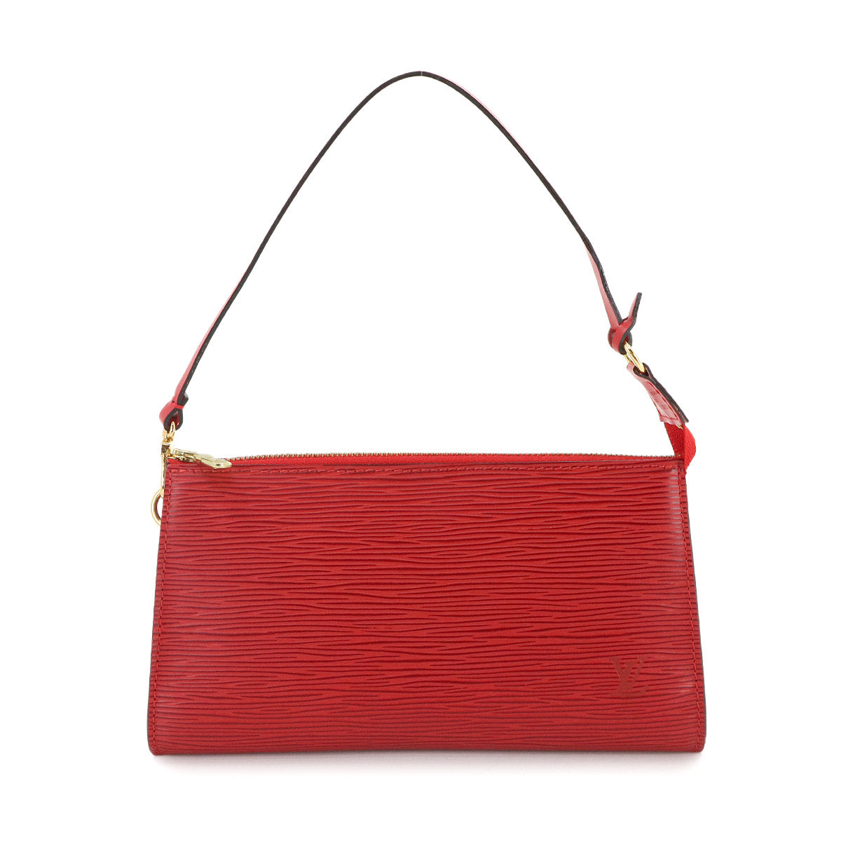 Epi Pochette Accessoires Hand Bag Castilian Red M52947