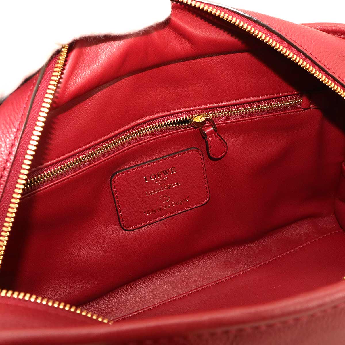 Amazona 28 Year of the Dragon Hand Bag Leather Red Anagram