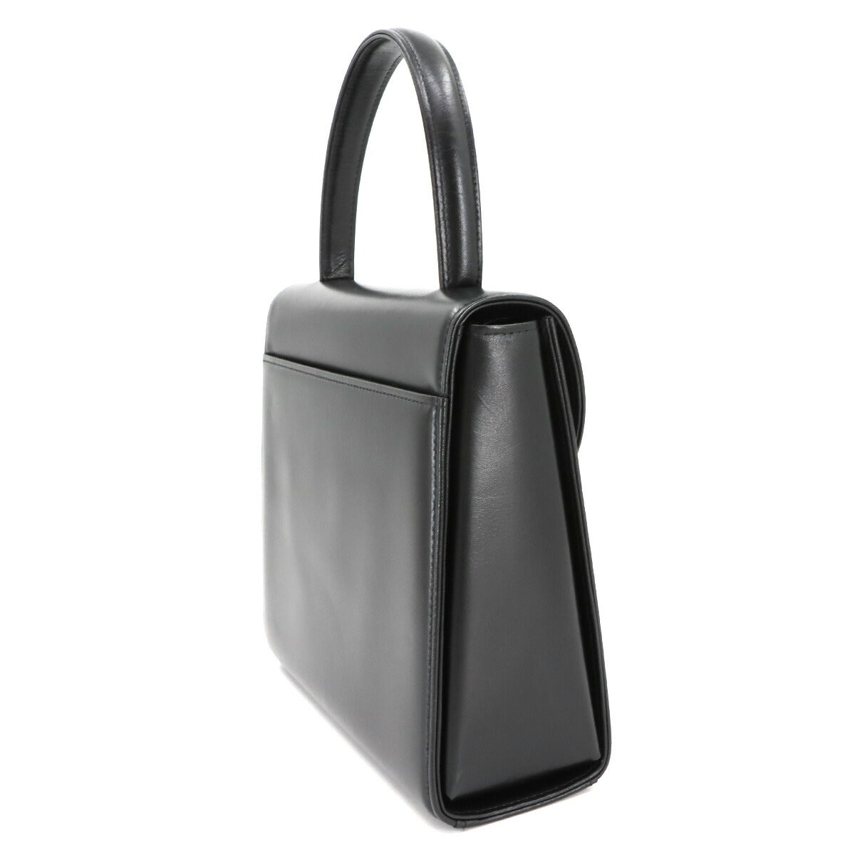 2way Hand Shoulder Bag Leather Black Purse