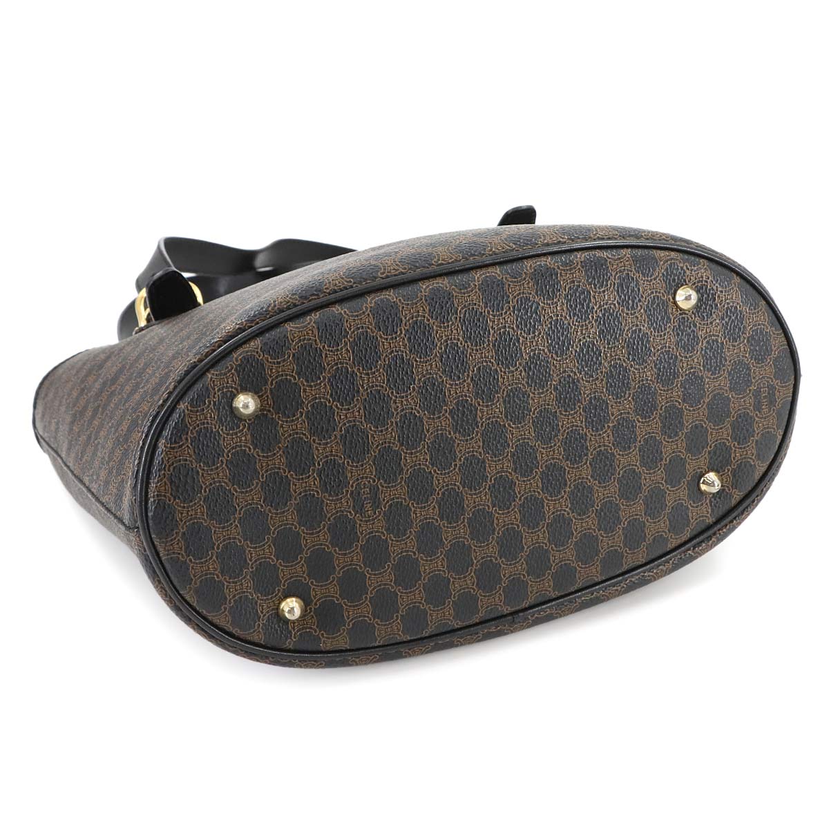 Macadam Tote Bag PVC Leather Black Brown Vintage Purse