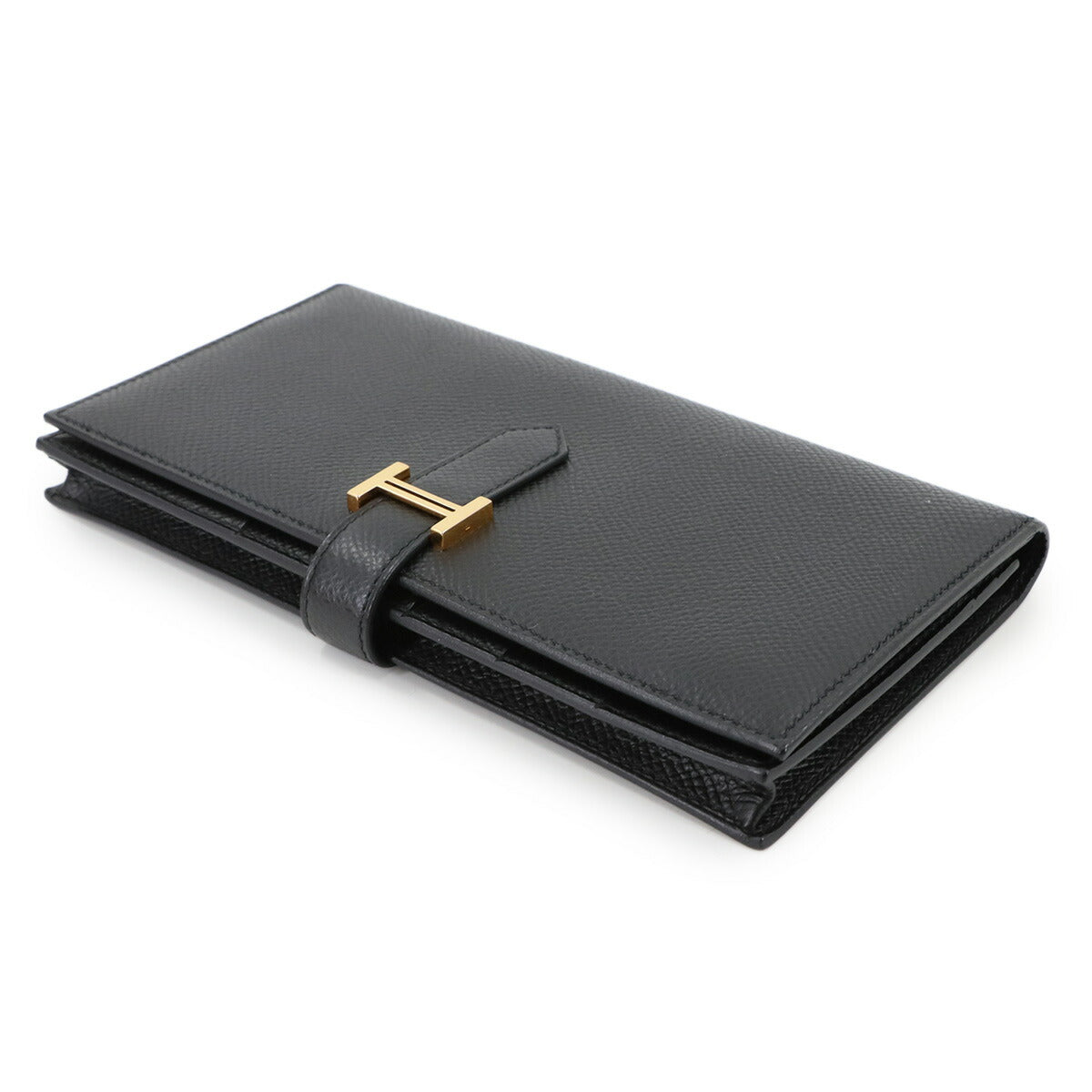 Bearn Soufflet Long Wallet Epsom Black Purse D