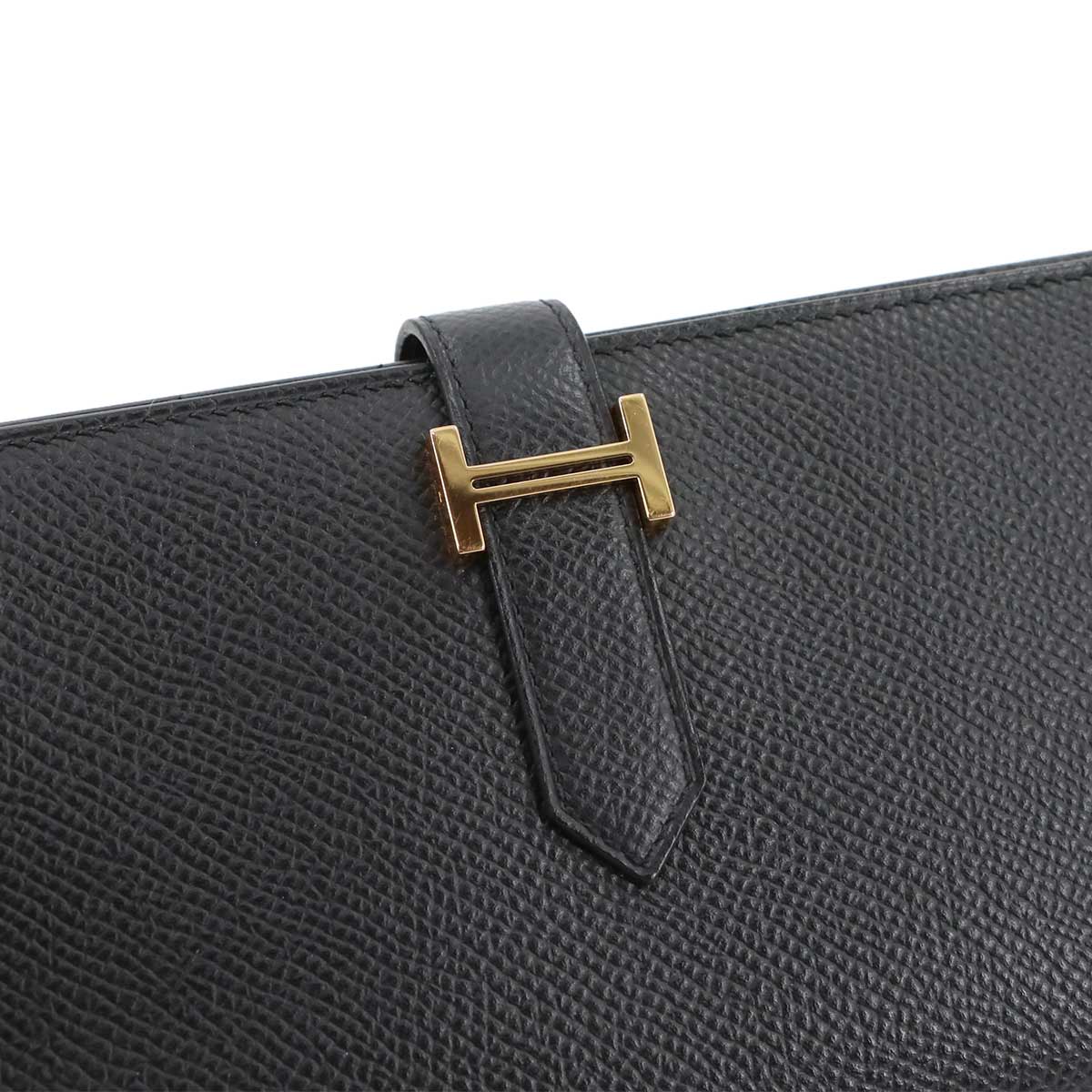 Bearn Soufflet Long Wallet Epsom Black Purse D