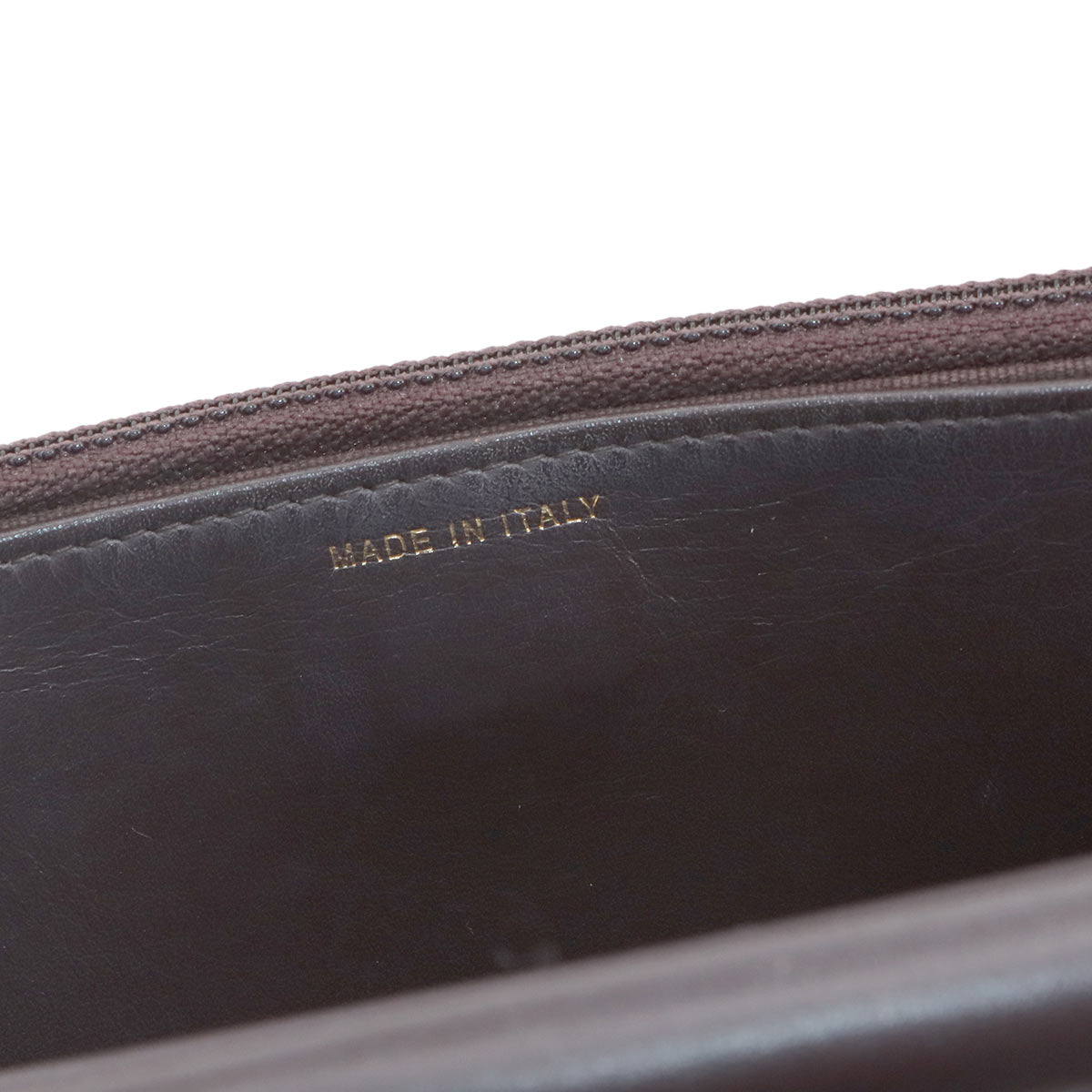 Boychanel Chain Long Wallet Caviar Skin Leather Brown AP1117