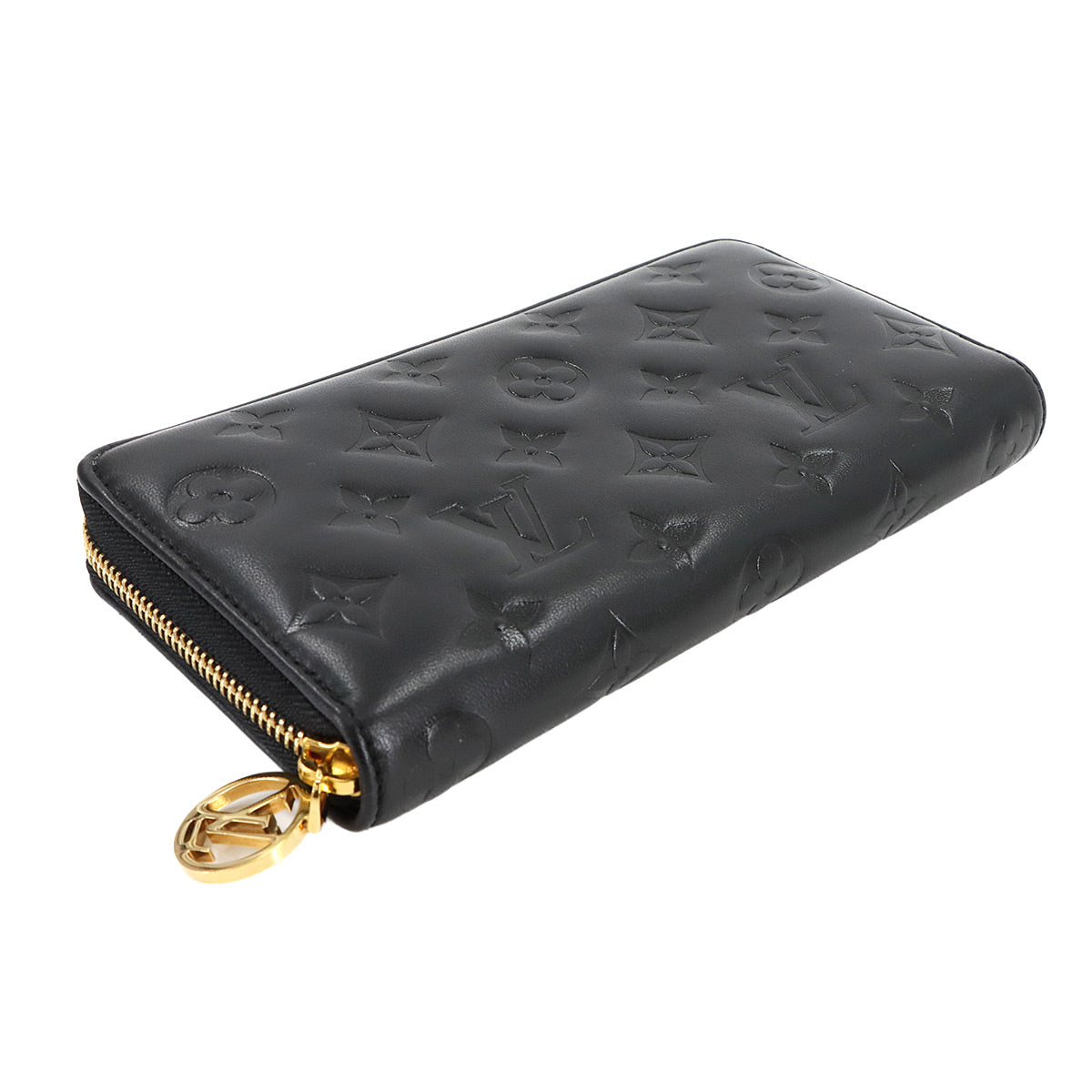 Monogram Coussin Zippy Wallet Leather Noir M81510 Purse