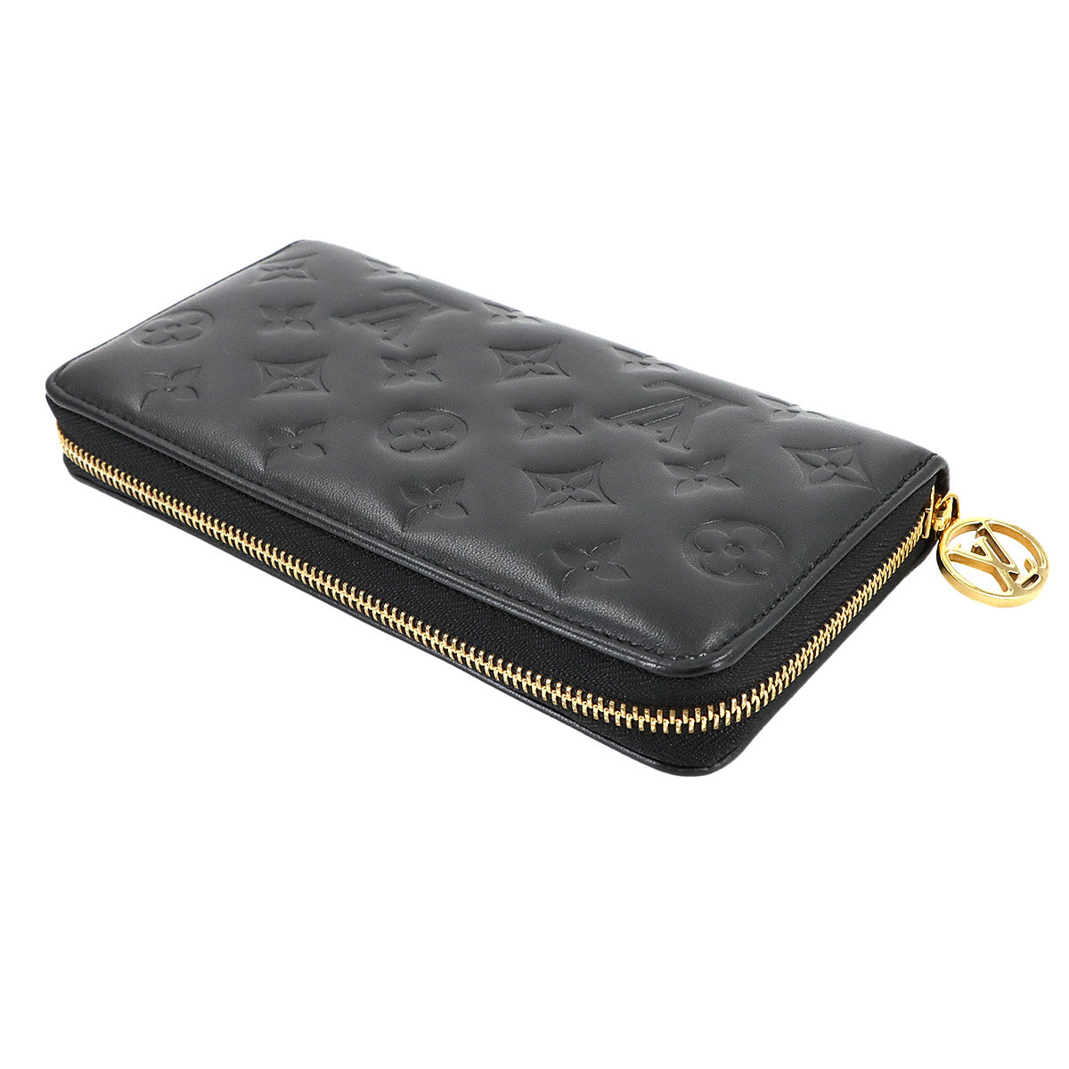 Monogram Coussin Zippy Wallet Leather Noir M81510 Purse