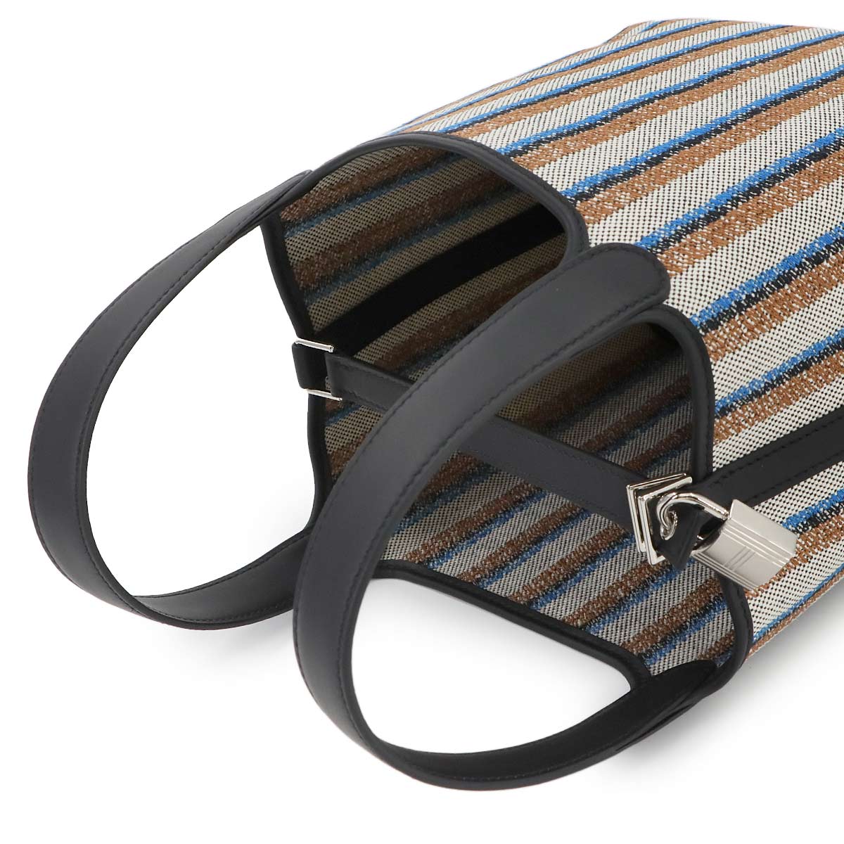 Picotin Lock PM Couverture Toile H Swift Black Ecru Fauve