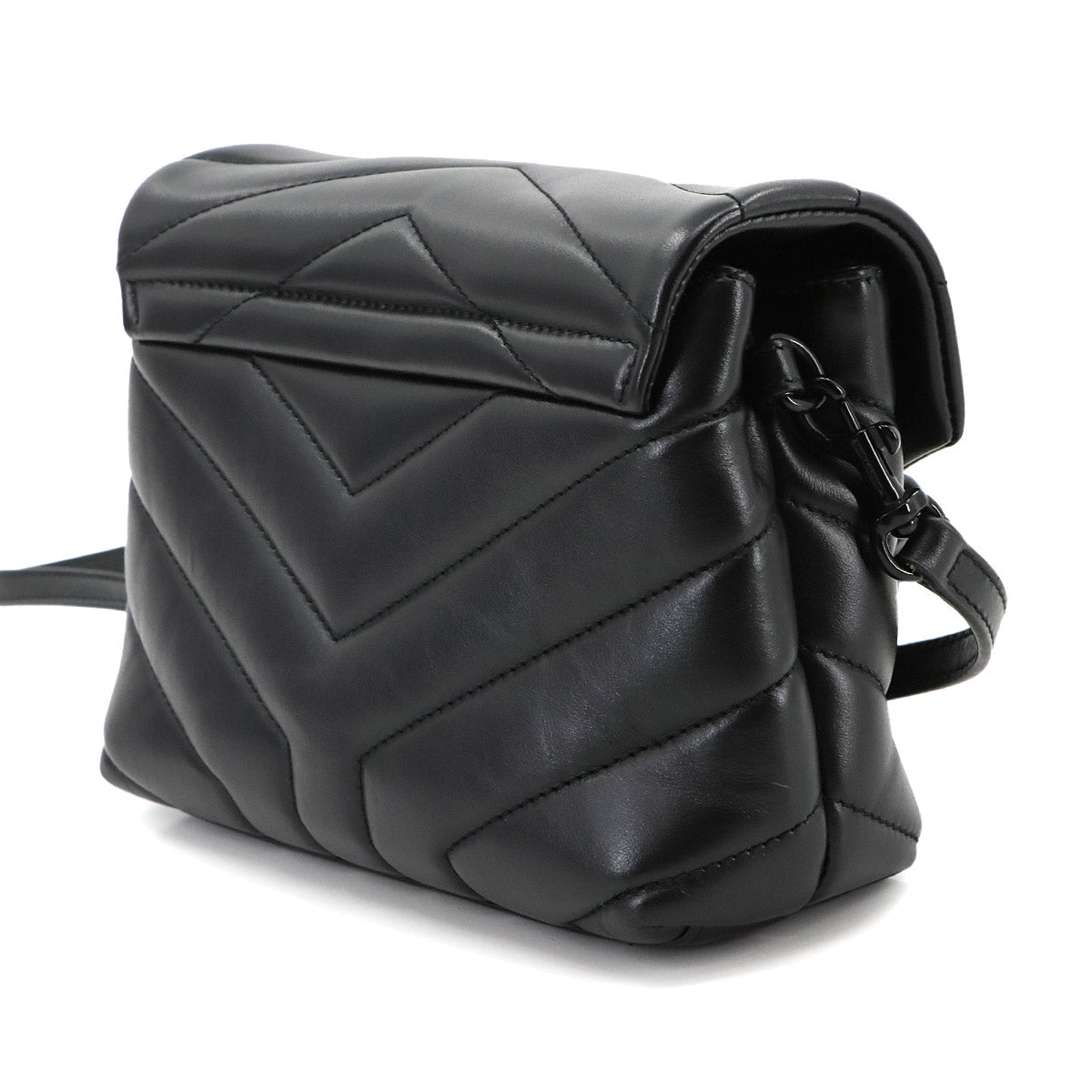 Loulou Toy Shoulder Bag Leather Black 678401