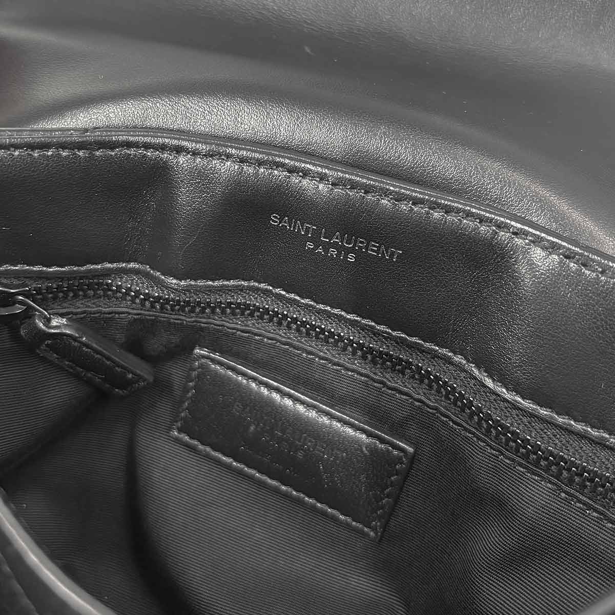 Loulou Toy Shoulder Bag Leather Black 678401