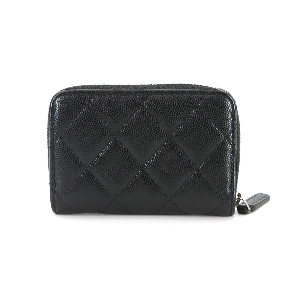 Matelasse Coin Case Zipped Around Wallet Leather