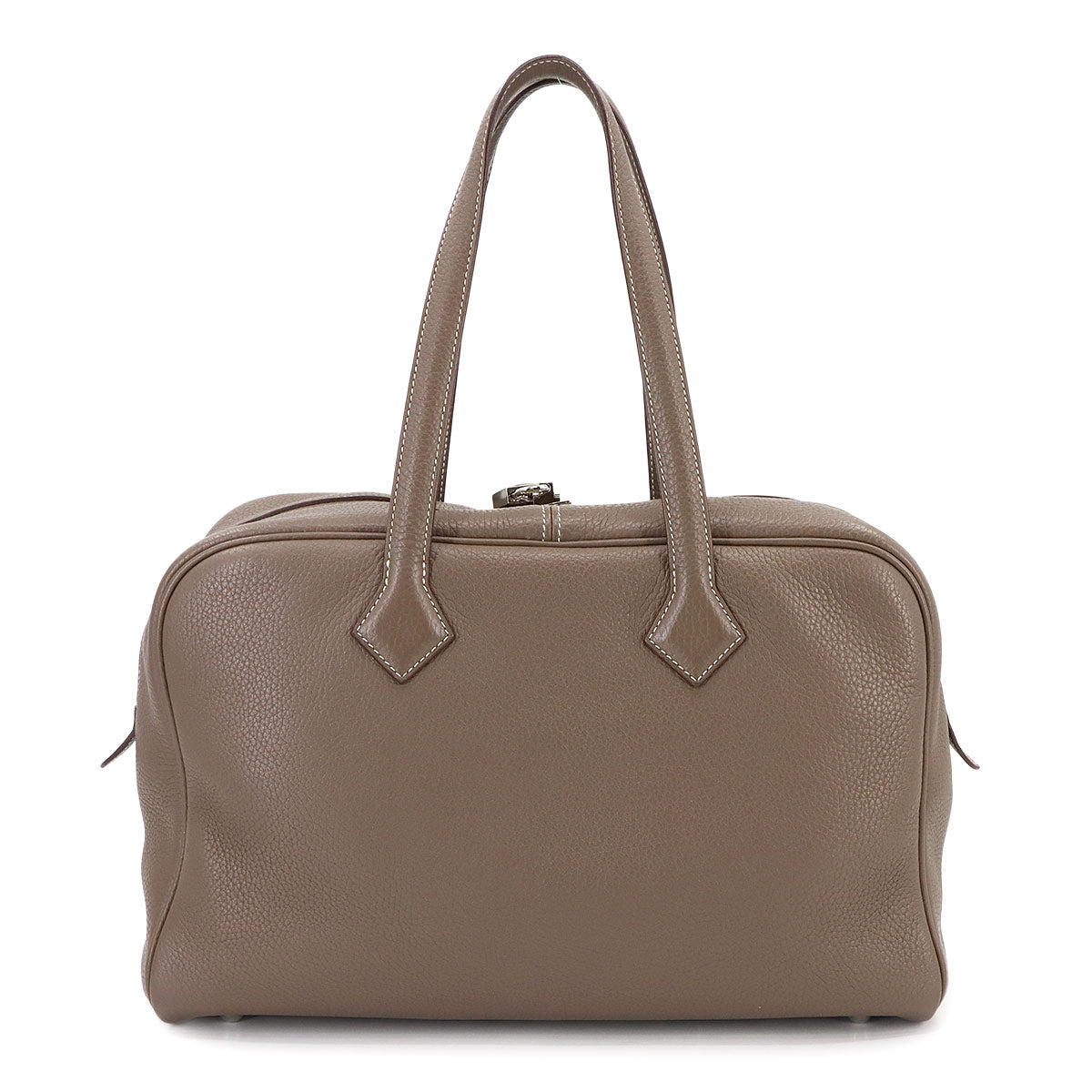 Victoria2 35 Hand Bag Taurillon Clemence Etoupe Purse