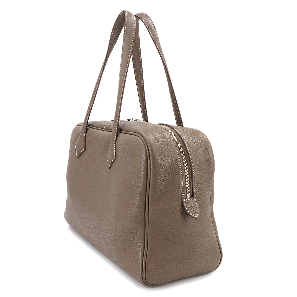 Victoria2 35 Hand Bag Taurillon Clemence Etoupe Purse