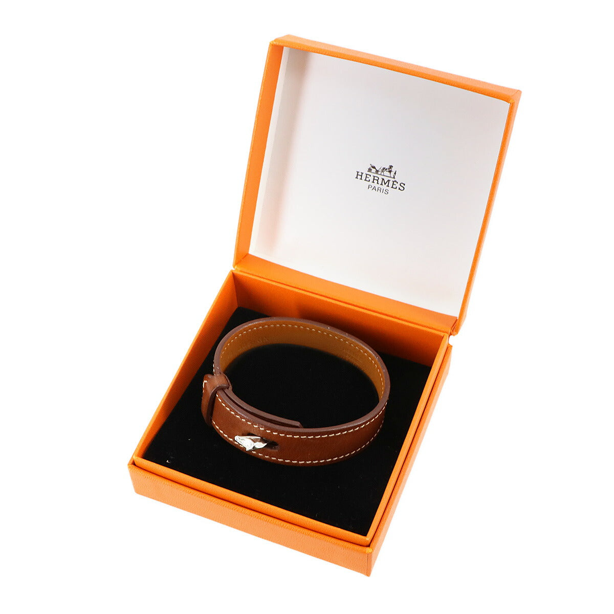 Panache Bracelet Tadelakt Leather Faubourg Brown Horse head
