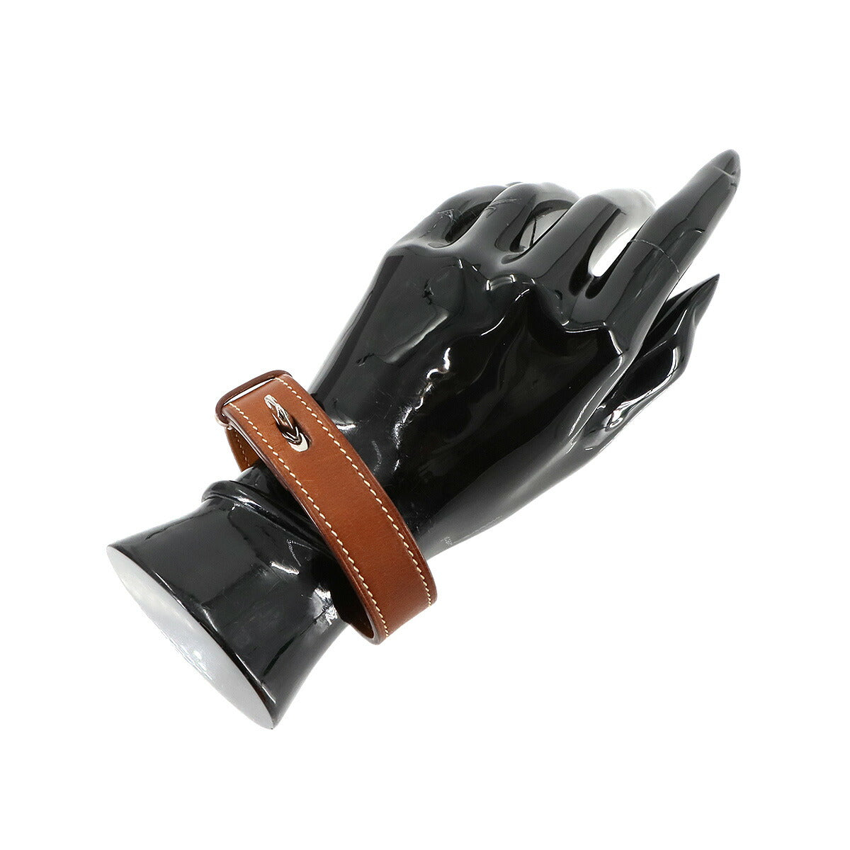 Panache Bracelet Tadelakt Leather Faubourg Brown Horse head