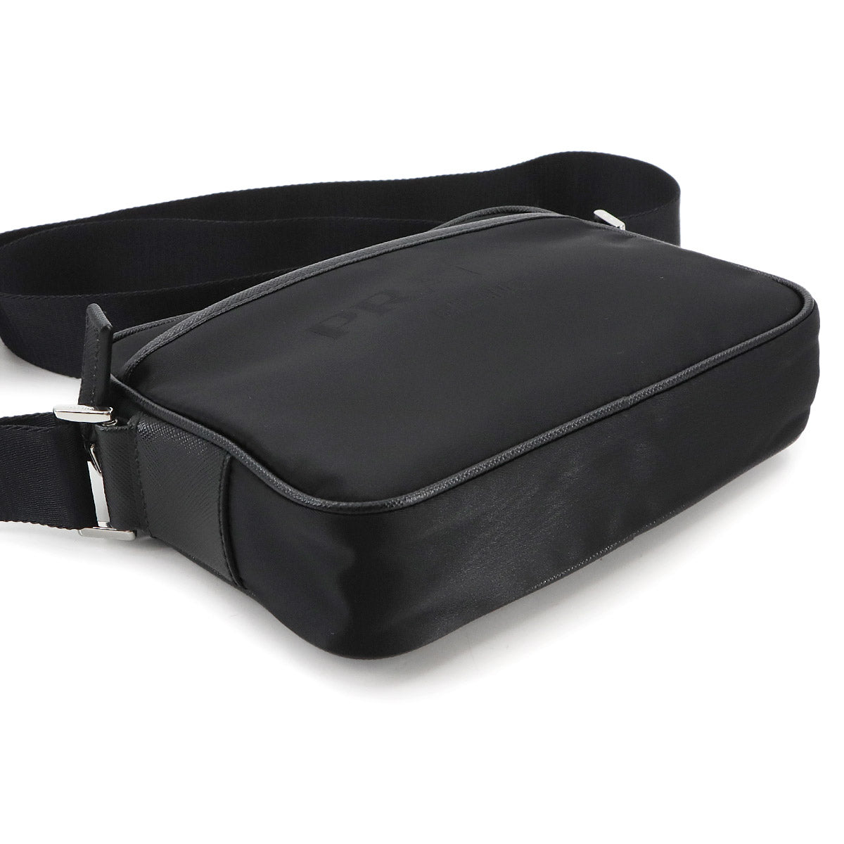 Shoulder Bag Nylon Leather Nero Black 2VH144 Purse