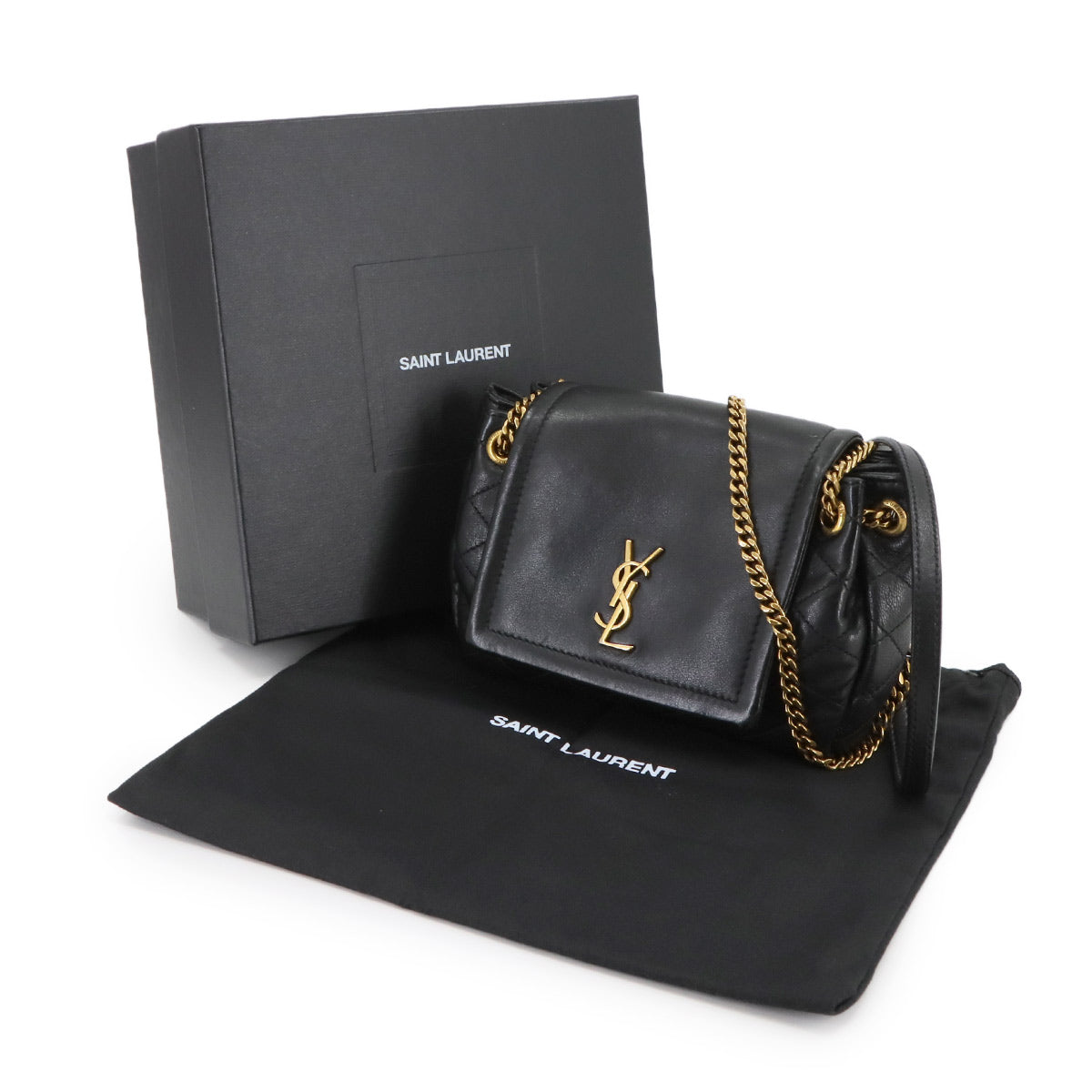 Monogram Mini NOLITA Shoulder Bag Leather Black 672738