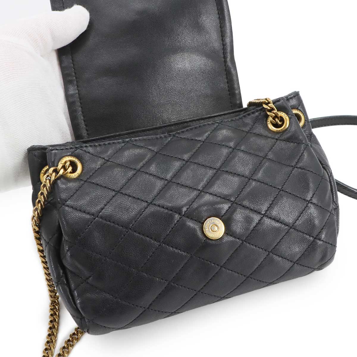 Monogram Mini NOLITA Shoulder Bag Leather Black 672738