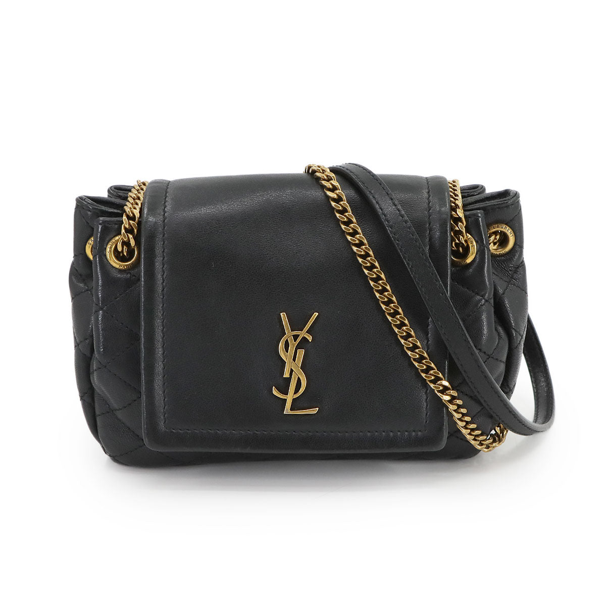 Monogram Mini NOLITA Shoulder Bag Leather Black 672738