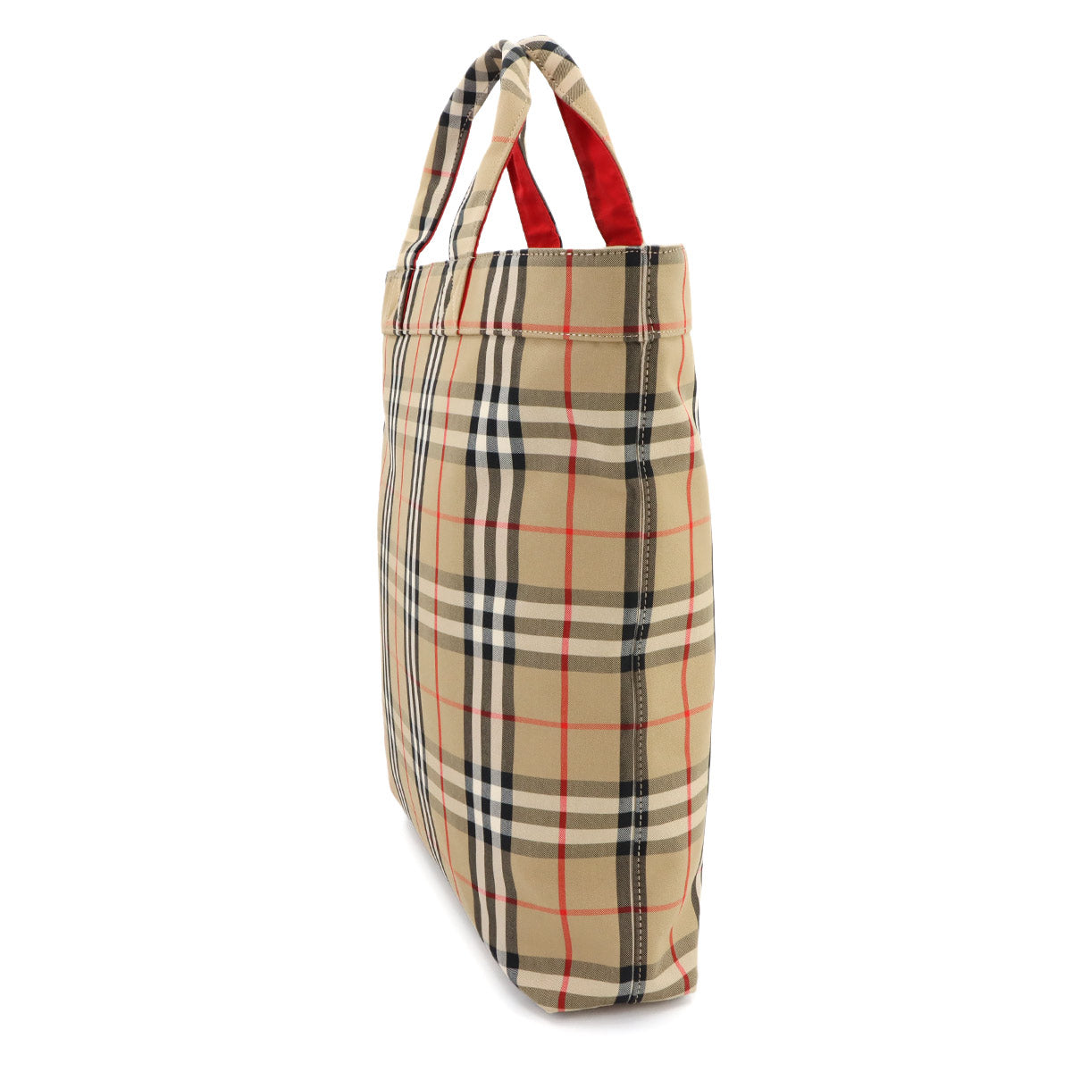 Nova Check Tote Shoulder Bag Canvas Beige Plaid 8017740