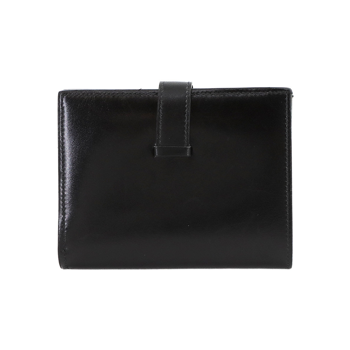 So Black Bearn Compact Wallet Monochrome Box calf Purse