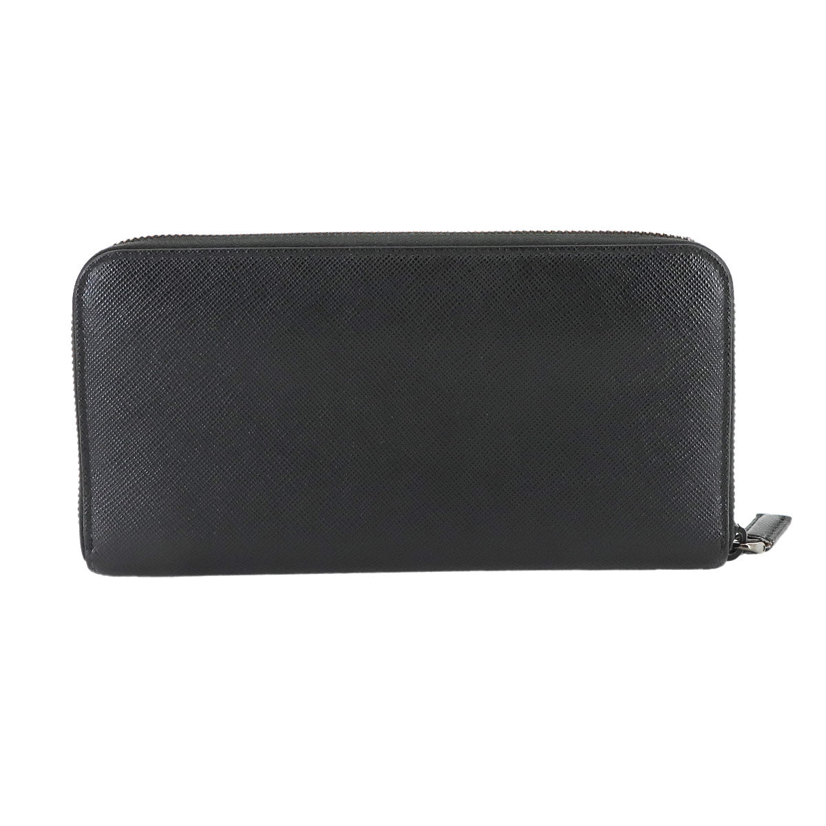 Zipped Around Long Wallet Saffiano Leather Nero 2ML317