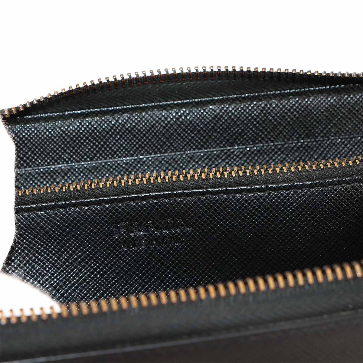 Zipped Around Long Wallet Saffiano Leather Nero 2ML317