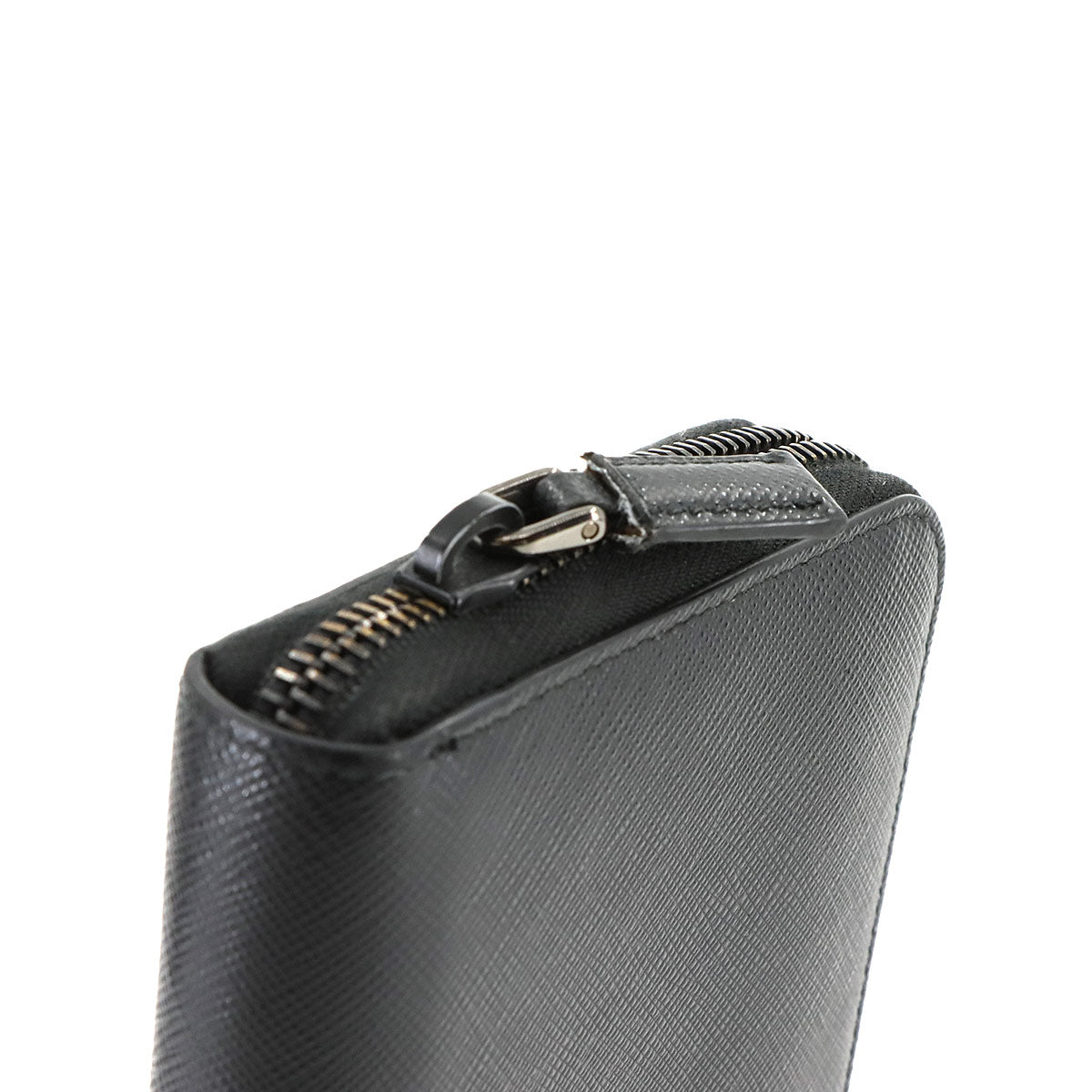Zipped Around Long Wallet Saffiano Leather Nero 2ML317